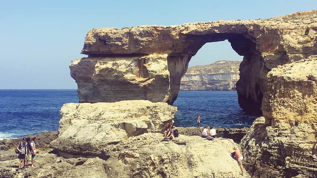 Azure Window beach in San Lawrenz, Gozo