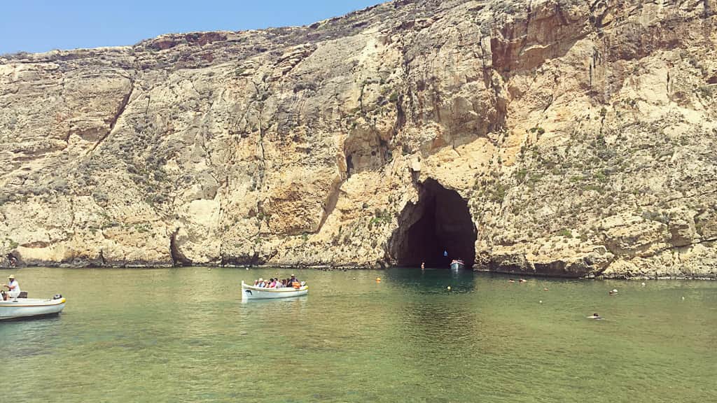 Dwejra Inland Sea beach in Gozo