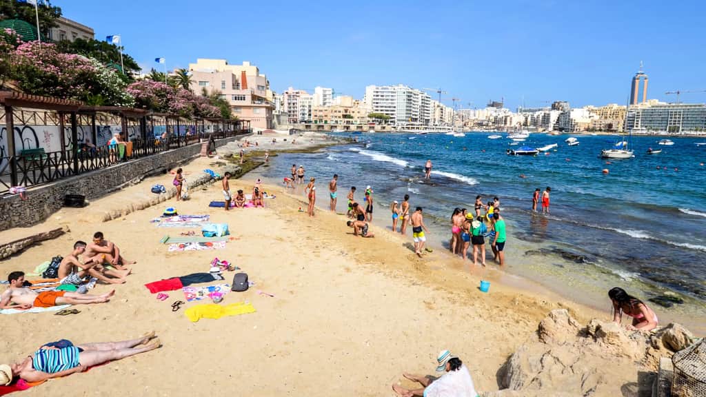 Exiles beach in Malta
