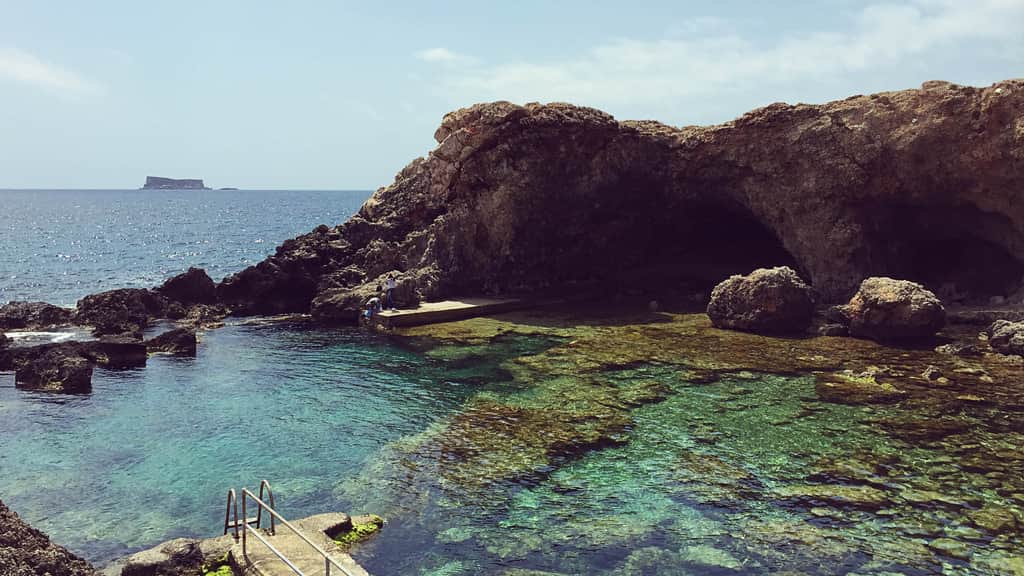 Għar Lapsi beach in Siġġiewi, Malta