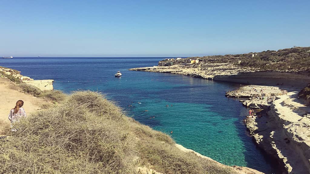 Kalanka Bay beach in Malta