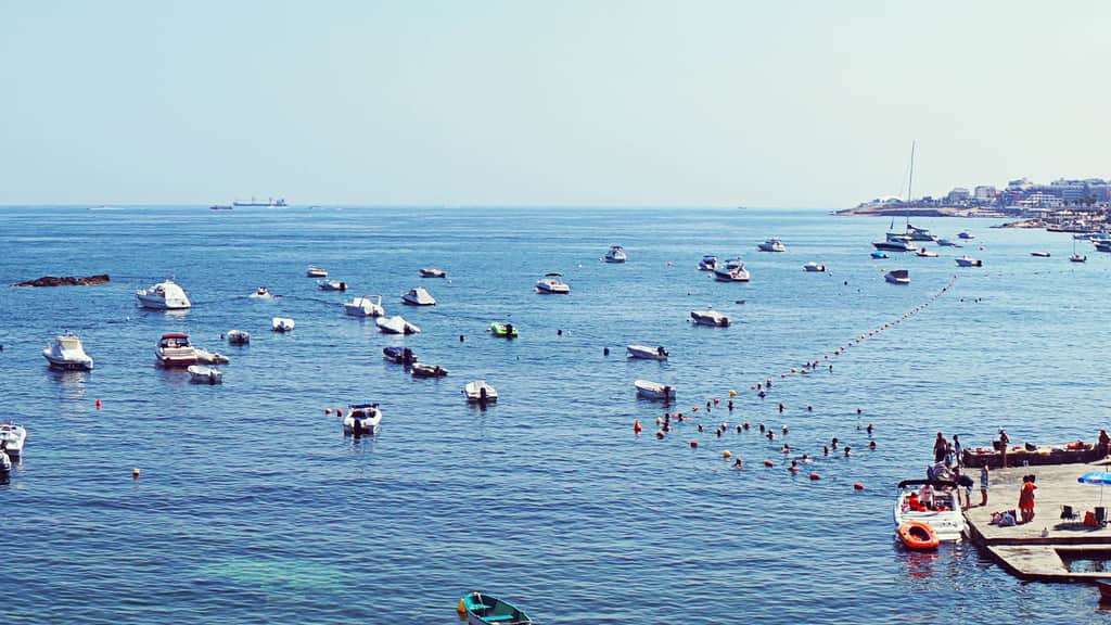 L-Għażżenin Bay beach in St Paul's Bay, Malta