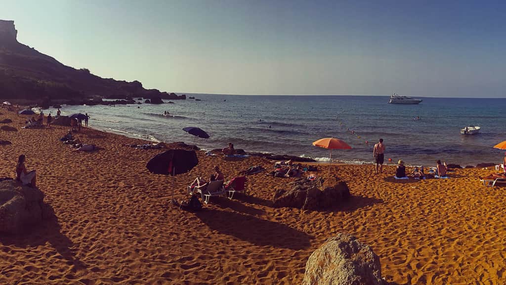 San Blas Bay beach in Nadur, Gozo