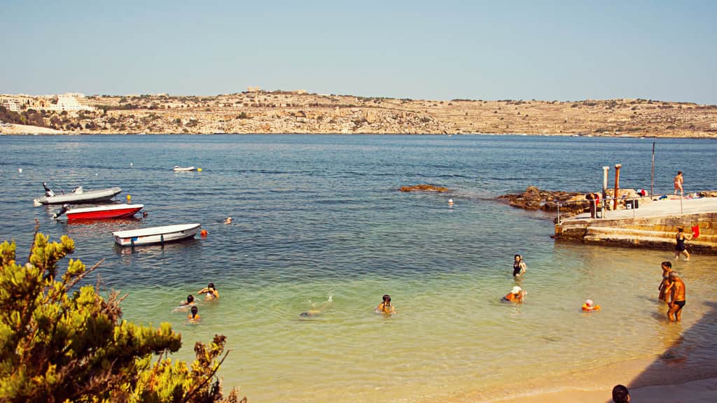Tax-Xama' Bay beach in St Paul's Bay, Malta