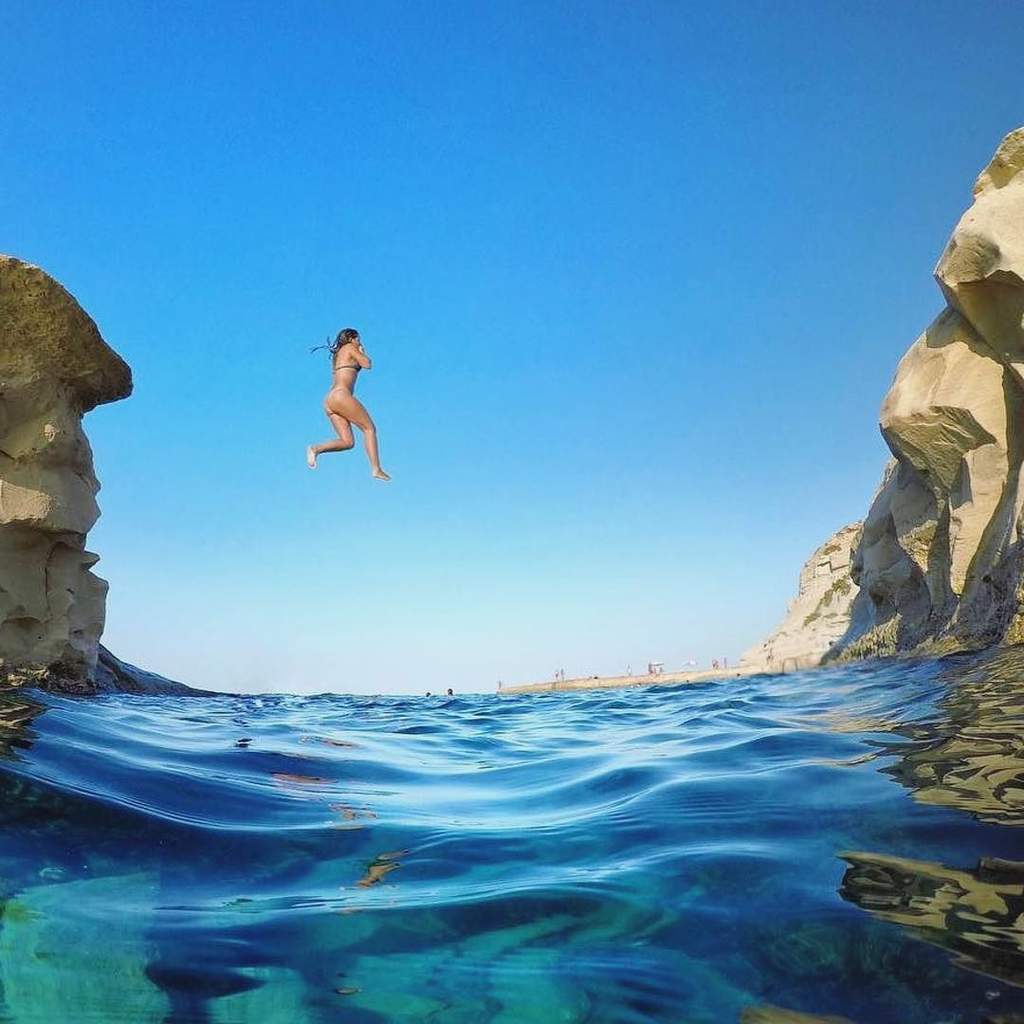 Marsalforn Bay beach, Gozo